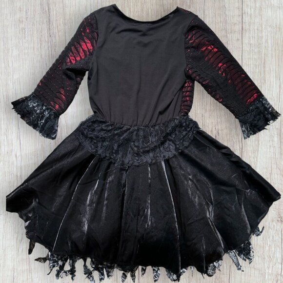 PRINCESS PARADISE Goth Black Red Lace Halloween Whimsy Skull Day ofthe Dead Mask - Picture 7 of 10